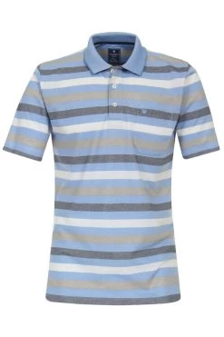 Redmond Regular Fit Hemd Blau/braun, Querstreifen