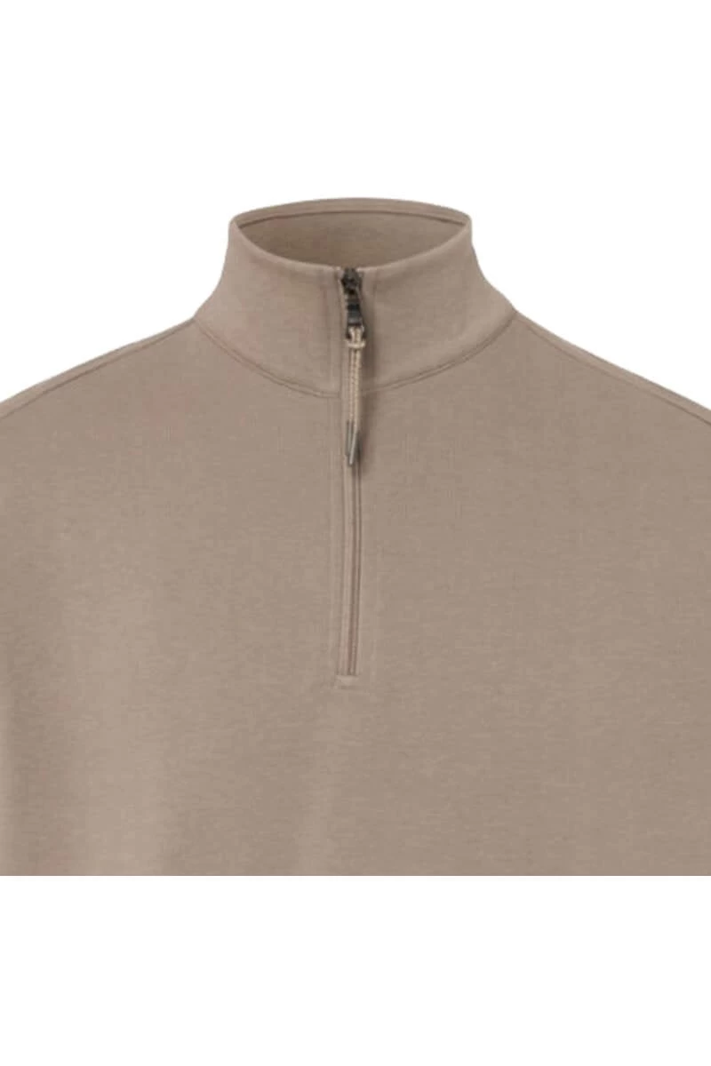 Brax Modern Fit TroyerStehkragen Hellbraun 2 Brax Modern Fit TroyerStehkragen Hellbraun – Bild 2