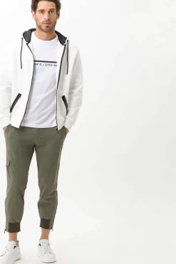 Brax Normal Fit Sweatjacke  Weiss -Ho ho ho, Mode in Grün. 247907 70680500 98 3 800