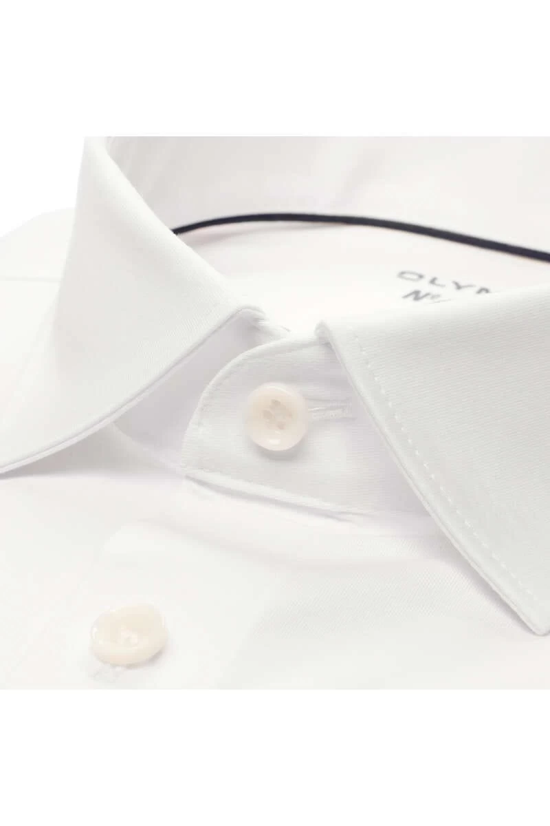 OLYMP No. Six Super Slim Jerseyhemd Weiss, Einfarbig 2 OLYMP No. Six Super Slim Jerseyhemd Weiss, Einfarbig – Bild 2