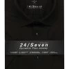 OLYMP No. Six Super Slim Jerseyhemd Schwarz, Faux-uni