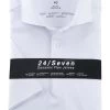 OLYMP No. Six 24/Seven Dynamic Flex Super Slim Jerseyhemd Weiss, Faux-uni