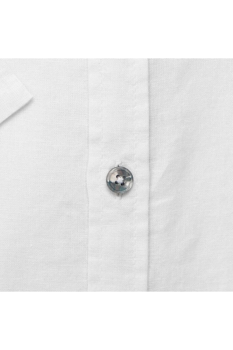 Jupiter Casual Regular Fit Leinenhemd Weiss, Einfarbig 4 Jupiter Casual Regular Fit Leinenhemd Weiss, Einfarbig – Bild 4