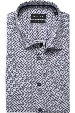Jupiter Regular Fit Hemd Marine, Gemustert