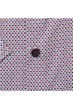 Jupiter Modern Fit Hemd Rot, Gemustert -Ho ho ho, Mode in Grün. 2777 22100 374 3 800