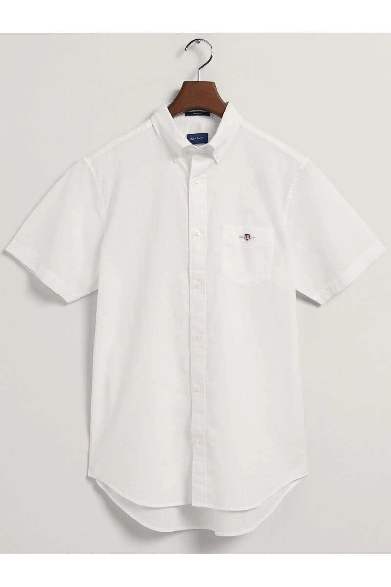 GANT Regular Fit Leinenhemd Weiss, Einfarbig 1 GANT Regular Fit Leinenhemd Weiss, Einfarbig
