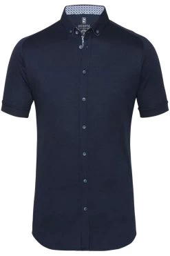 Desoto Slim Fit Jerseyhemd Navy, Faux-uni