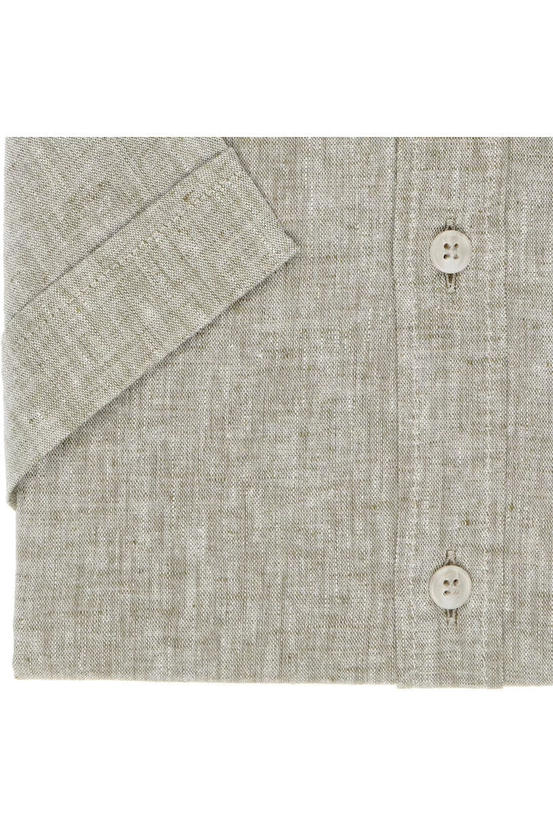 Hatico Regular Fit Leinenhemd Anthrazit, Einfarbig 3 Hatico Regular Fit Leinenhemd Anthrazit, Einfarbig – Bild 3