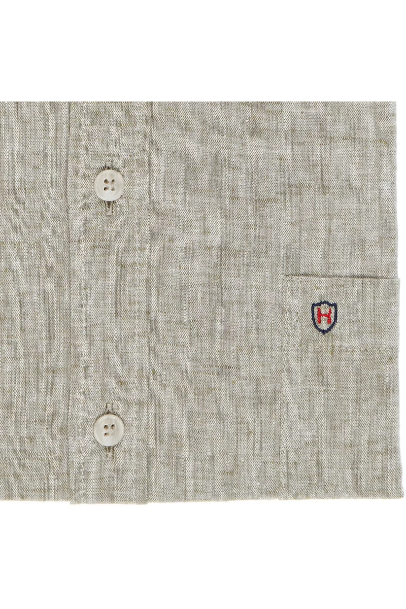 Hatico Regular Fit Leinenhemd Anthrazit, Einfarbig 5 Hatico Regular Fit Leinenhemd Anthrazit, Einfarbig – Bild 5