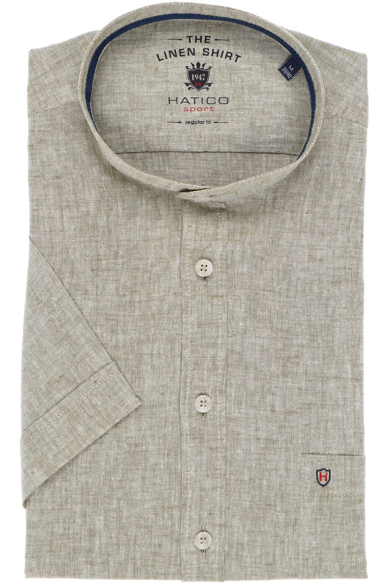 Hatico Regular Fit Leinenhemd Anthrazit, Einfarbig 1 Hatico Regular Fit Leinenhemd Anthrazit, Einfarbig