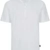 TRIGEMA  Comfort Fit T-Shirt Henleykragen Weiss, Einfarbig