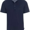 TRIGEMA  Comfort Fit T-Shirt Henleykragen Navy, Einfarbig