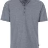 TRIGEMA  Comfort Fit T-Shirt Henleykragen Steingrau, Melange