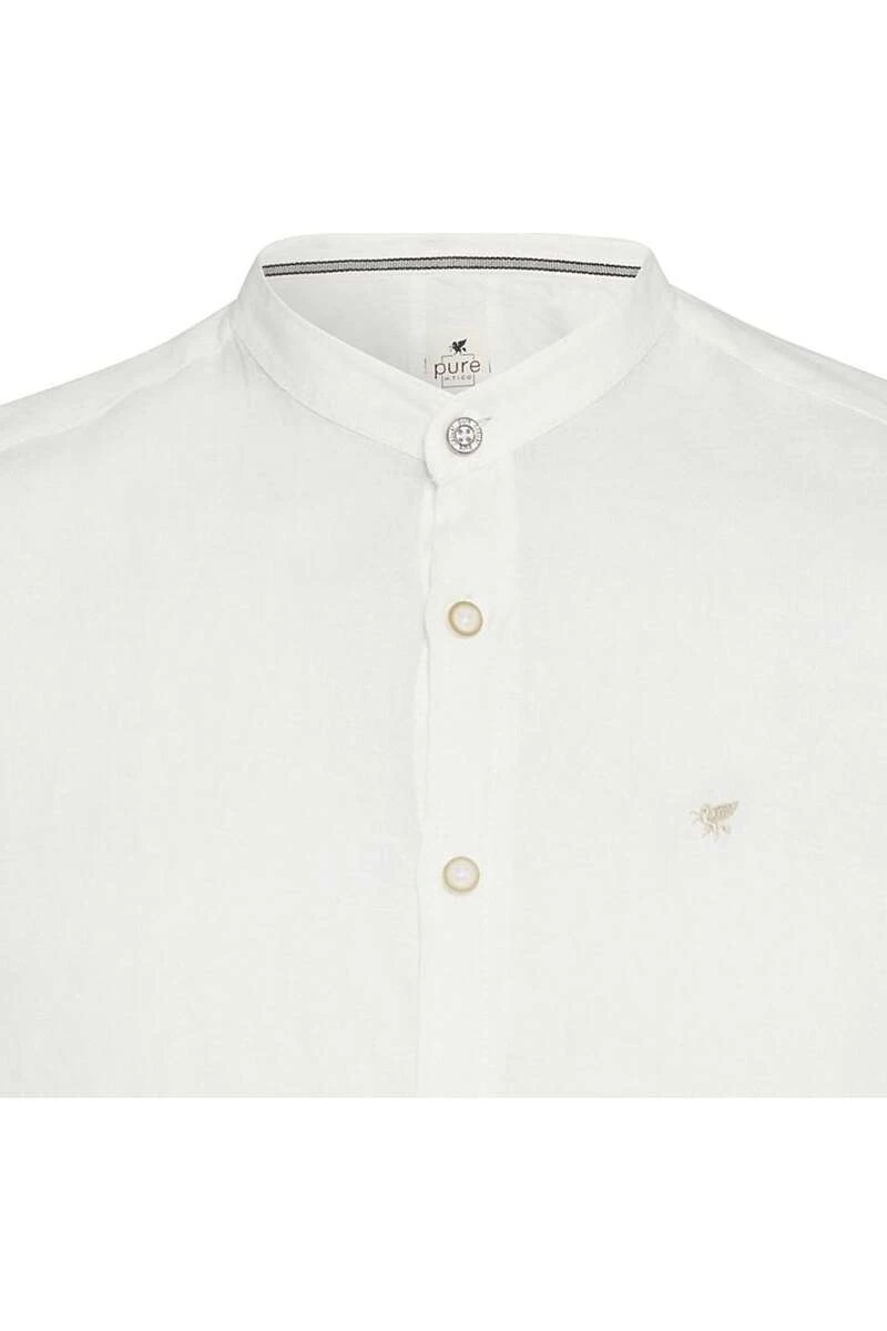 Pure Casual Fit Leinenhemd Ecru, Einfarbig 2 Pure Casual Fit Leinenhemd Ecru, Einfarbig – Bild 2
