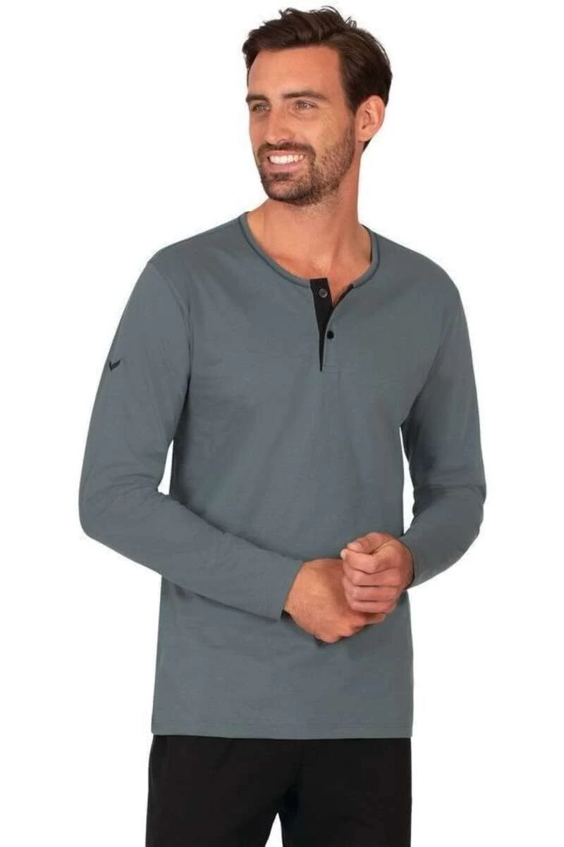 TRIGEMA Longsleeve Oliv 2 TRIGEMA Longsleeve Oliv – Bild 2