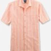 OLYMP Casual Modern Fit Hemd Apricot, Gestreift