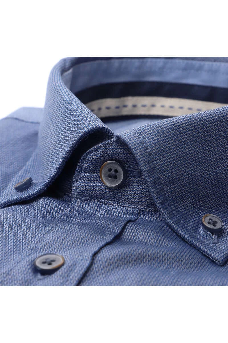 OLYMP Casual Modern Fit Hemd Marine, Einfarbig 2 OLYMP Casual Modern Fit Hemd Marine, Einfarbig – Bild 2