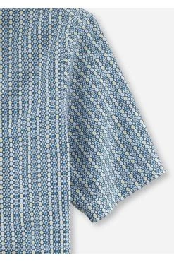 OLYMP Casual Modern Fit Hemd Blau, Gemustert -Ho ho ho, Mode in Grün. 4007 12 11 4 800