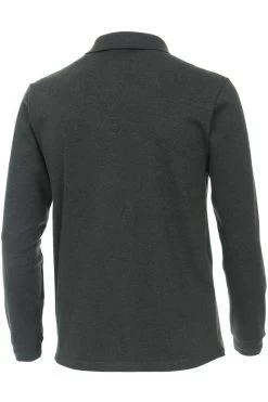 Casa Moda Casual  Casual Fit Longsleeve Poloshirt Dunkelgrün, Gemustert -Ho ho ho, Mode in Grün. 403478000 337 9 800