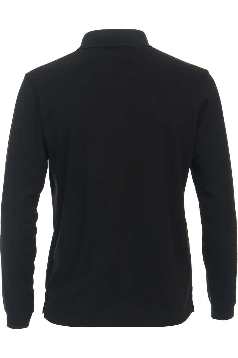 Casa Moda Casual Fit Longsleeve Poloshirt Schwarz, Einfarbig 4 Casa Moda Casual Fit Longsleeve Poloshirt Schwarz, Einfarbig – Bild 4