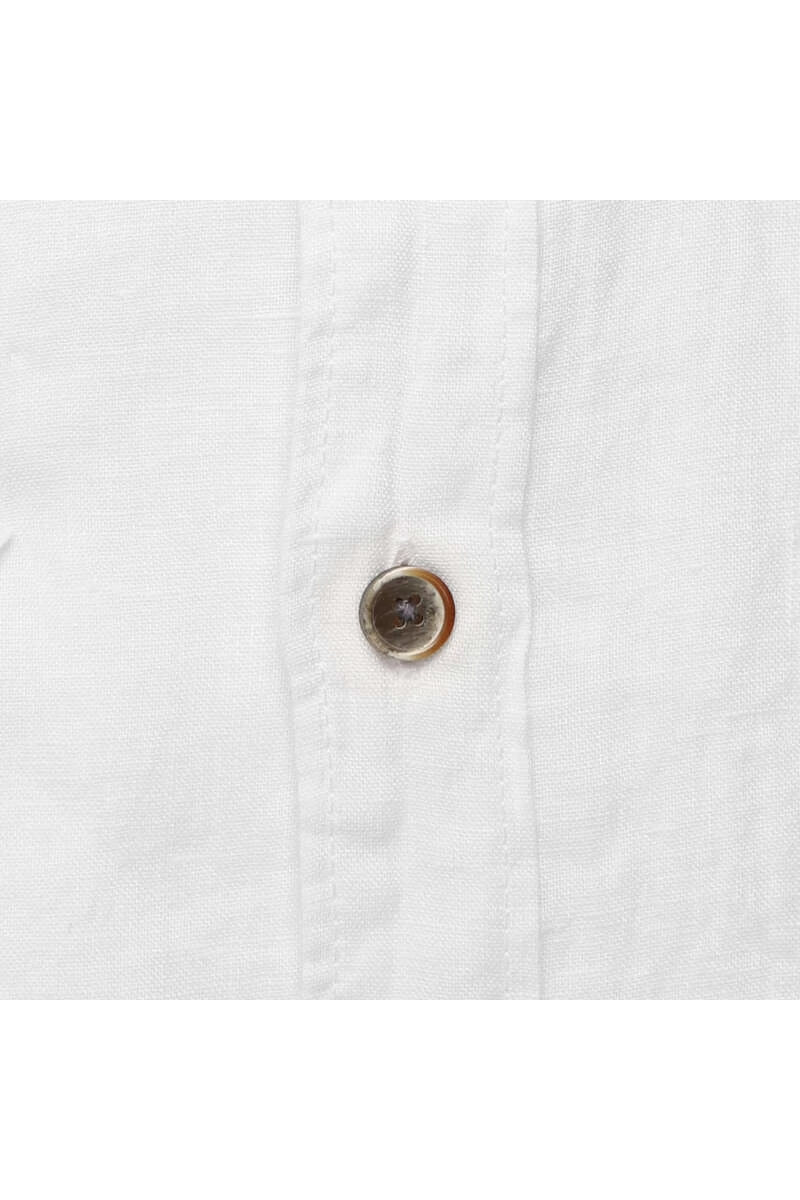 OLYMP Casual Modern Fit Leinenhemd Weiss, Einfarbig 4 OLYMP Casual Modern Fit Leinenhemd Weiss, Einfarbig – Bild 4