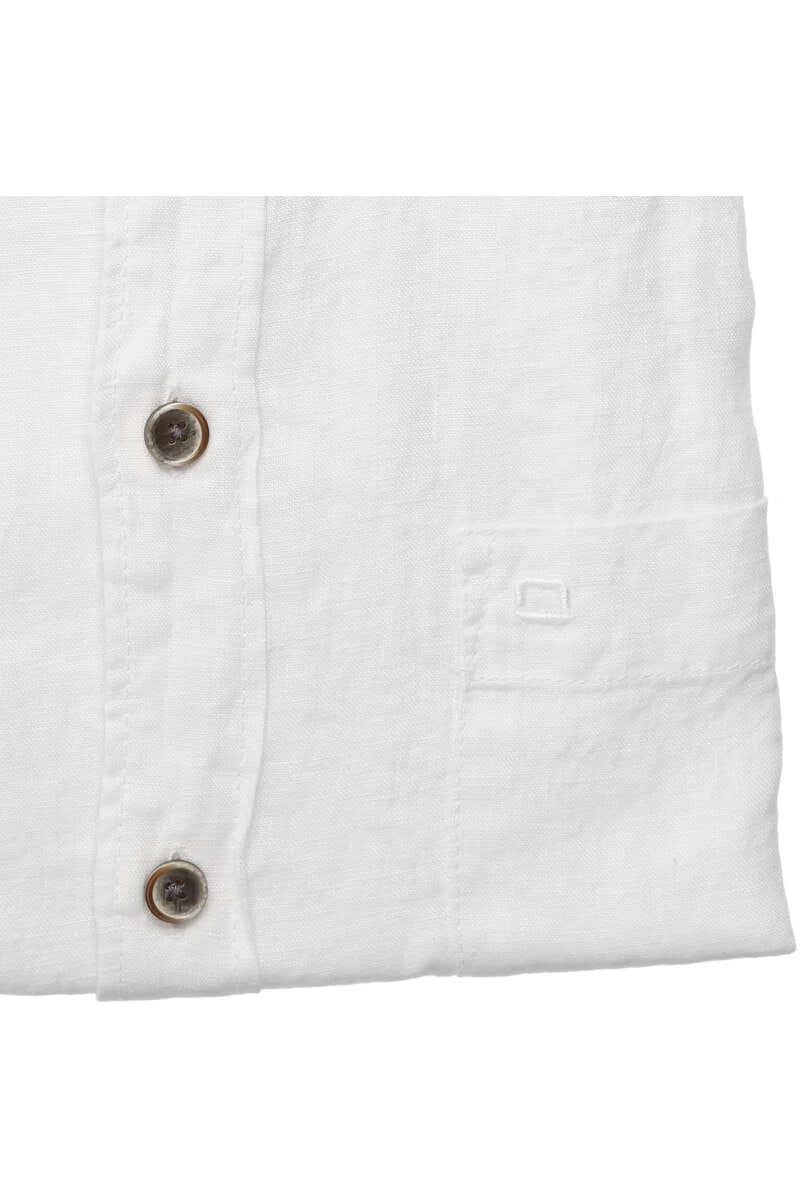 OLYMP Casual Modern Fit Leinenhemd Weiss, Einfarbig 5 OLYMP Casual Modern Fit Leinenhemd Weiss, Einfarbig – Bild 5