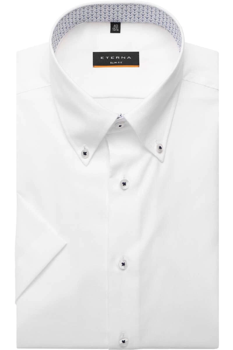 ETERNA Slim Fit Hemd Weiss, Einfarbig 1 ETERNA Slim Fit Hemd Weiss, Einfarbig