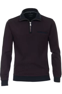 Casa Moda Casual Fit Sweatshirt Zip Rot