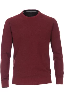 Casa Moda Herren Pullover Rundhals Rot