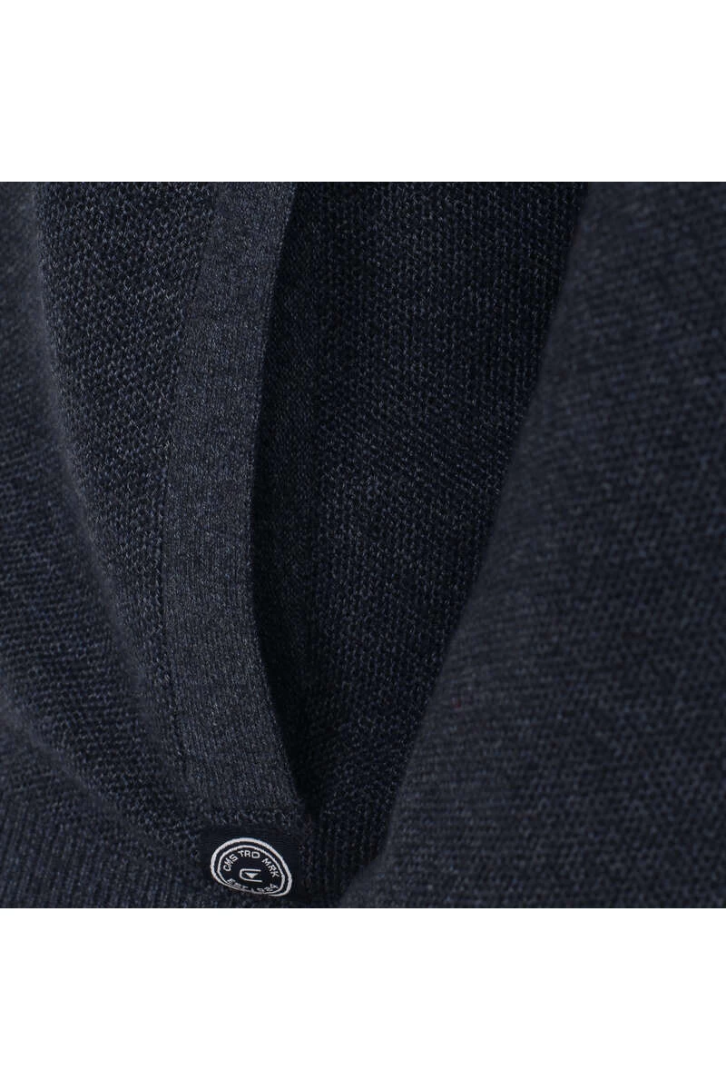 Casa Moda Herren Strickjacke Collegekragen Blau 3 Casa Moda Herren Strickjacke Collegekragen Blau – Bild 3