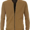 Casa Moda Casual Fit Herren Strickjacke Zip Gelb