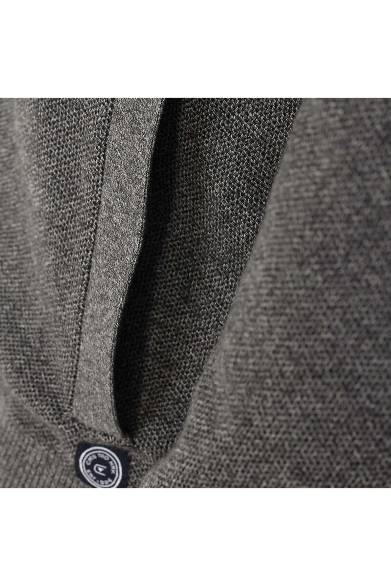 Casa Moda Herren Strickjacke Collegekragen Anthrazit 3 Casa Moda Herren Strickjacke Collegekragen Anthrazit – Bild 3