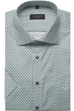 ETERNA Comfort Fit Hemd Grün, Gemustert
