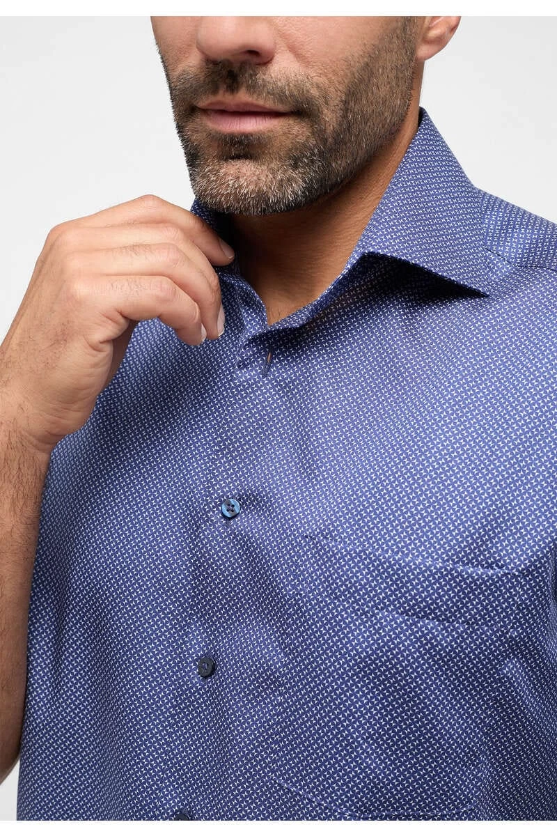 ETERNA Modern Fit Hemd Dunkelblau, Gemustert 2 ETERNA Modern Fit Hemd Dunkelblau, Gemustert – Bild 2