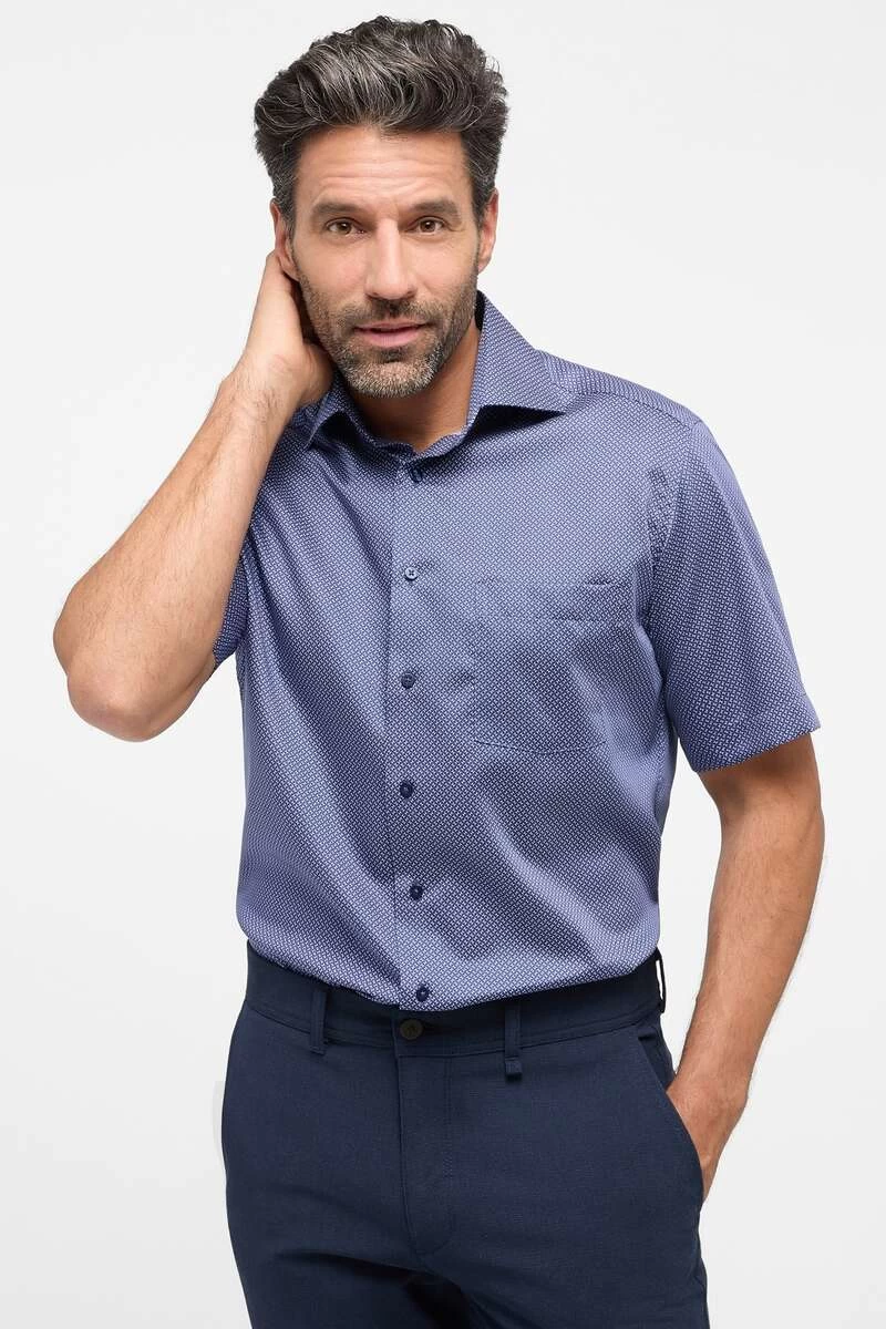 ETERNA Modern Fit Hemd Dunkelblau, Gemustert 3 ETERNA Modern Fit Hemd Dunkelblau, Gemustert – Bild 3