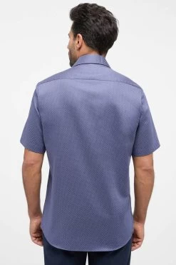 ETERNA Modern Fit Hemd Dunkelblau, Gemustert 9 ETERNA Modern Fit Hemd Dunkelblau, Gemustert -Ho ho ho, Mode in Grün. 4143 C19K 18 9 800