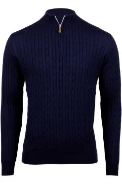 Stenströms Fitted Body TroyerRundhals Navy