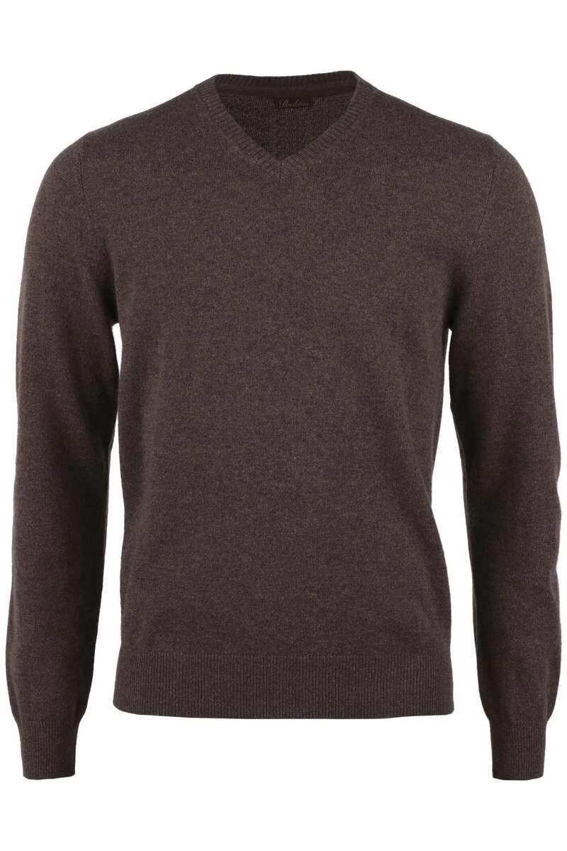 Stenströms Fitted Body Herren Pullover V-Ausschnitt Braun 1 Stenströms Fitted Body Herren Pullover V-Ausschnitt Braun