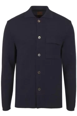 Stenströms Fitted Body CardiganKnopfleiste Navy