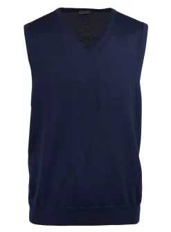 Stenströms Herren Pullunder V-Ausschnitt Navy