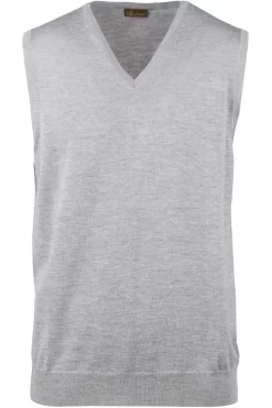 Stenströms Fitted Body Herren Pullunder V-Ausschnitt Grau