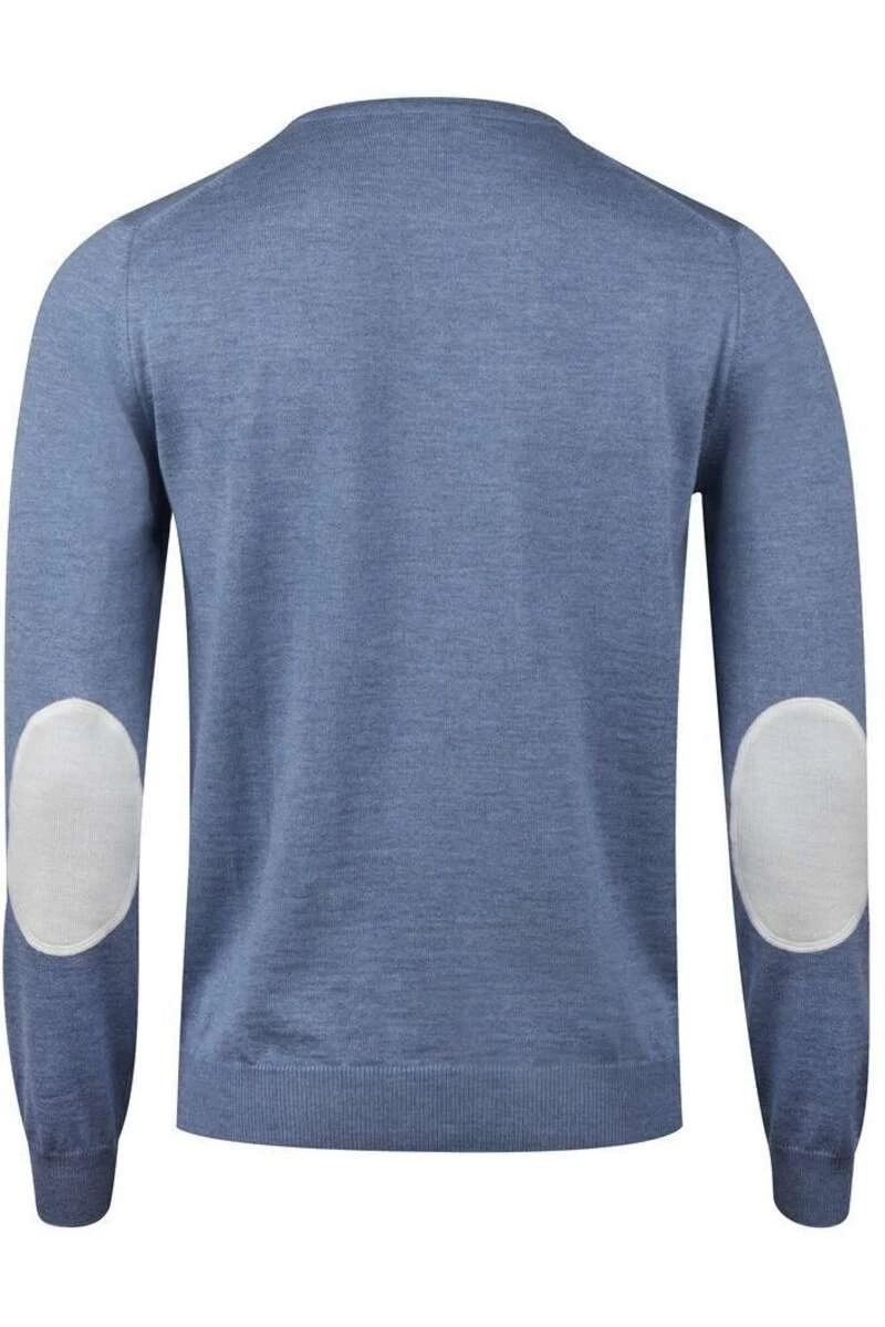 Stenströms Fitted Body Herren Strickpullover Rundhals Blau 2 Stenströms Fitted Body Herren Strickpullover Rundhals Blau – Bild 2