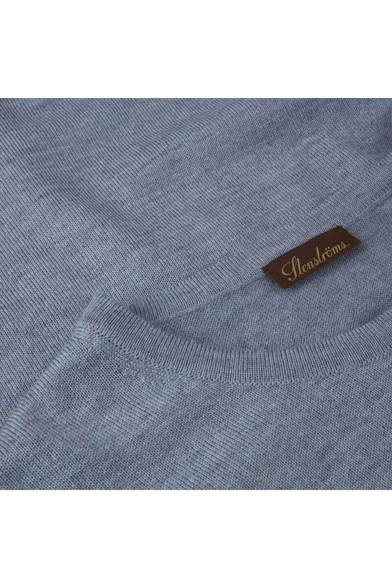 Stenströms Fitted Body Herren Strickpullover Rundhals Blau 3 Stenströms Fitted Body Herren Strickpullover Rundhals Blau – Bild 3