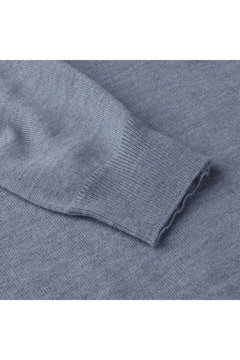 Stenströms Fitted Body Herren Strickpullover Rundhals Blau 5 Stenströms Fitted Body Herren Strickpullover Rundhals Blau – Bild 5