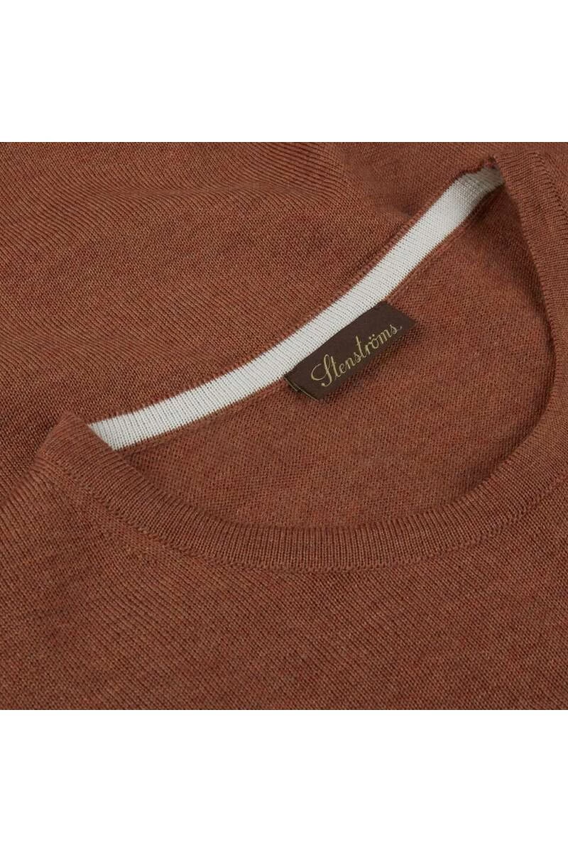 Stenströms Fitted Body Herren Strickpullover Rundhals Braun 3 Stenströms Fitted Body Herren Strickpullover Rundhals Braun – Bild 3