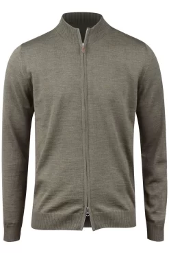 Stenströms Fitted Body CardiganZip Grau