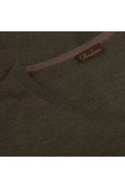 Stenströms Fitted Body Herren Pullover V-Ausschnitt Grün -Ho ho ho, Mode in Grün. 422381 1355 438 2 800
