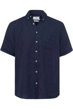 Brax Modern Fit Hemd Navy, Einfarbig