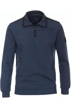 Casa Moda Casual Fit Sweatshirt Zip Blau