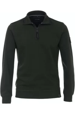 Casa Moda Casual Fit Sweatshirt Zip Grün